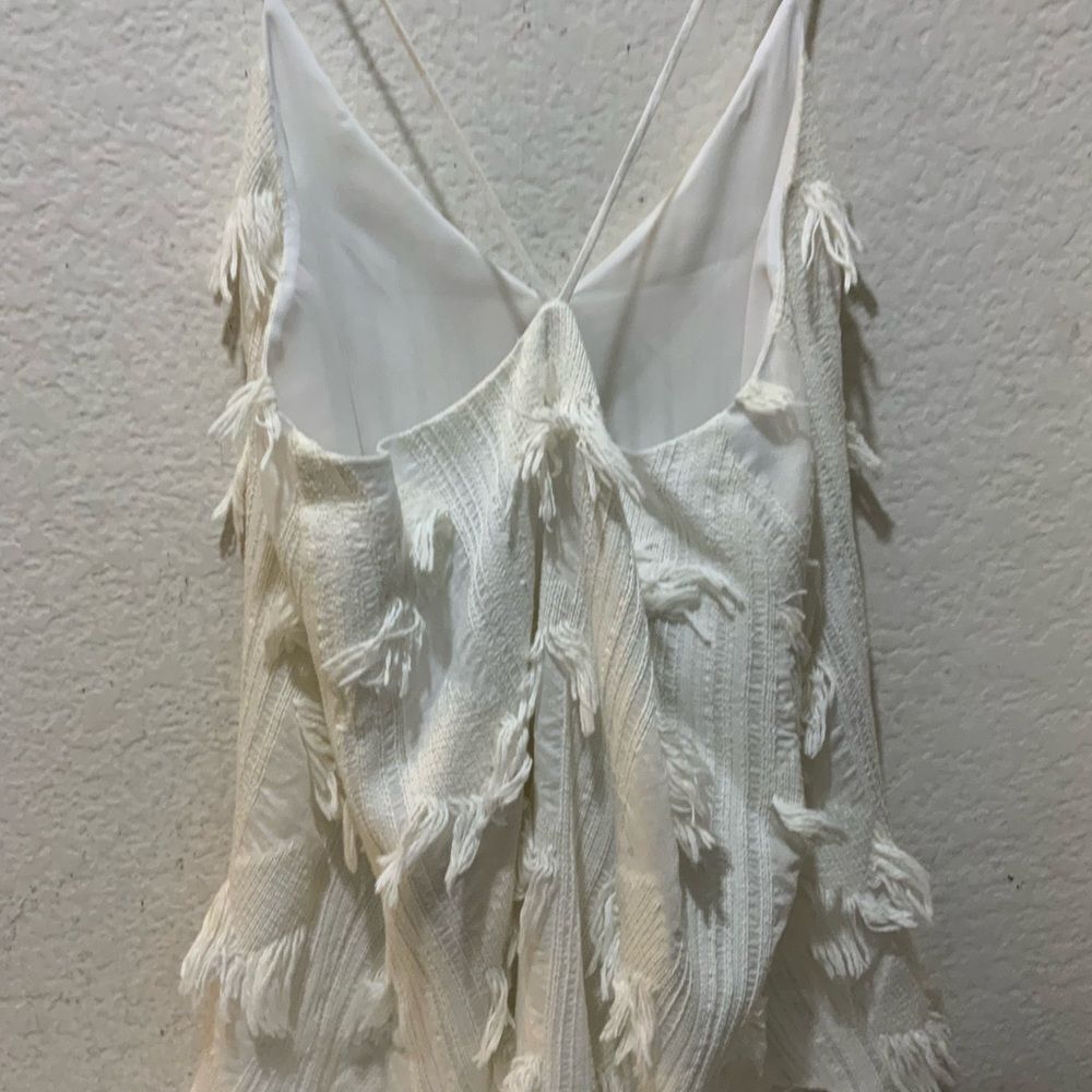 10 Crosby Derek Lam Womens Tassel Weave Tank Top White Size 4 - Picture 5 of 7